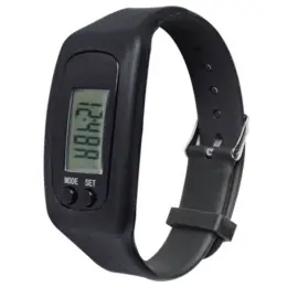 Pedometer Watch Black Angle